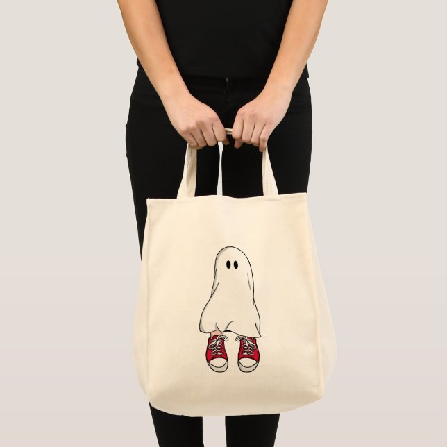 Bolsa Tote Fantasma em tênis vermelhos (Frente (produto))