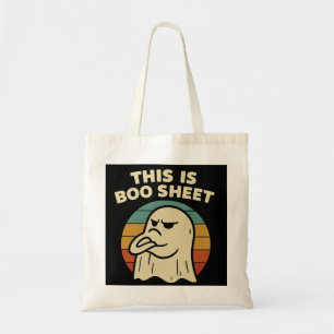 Bolsa Tote Fantasma Engraçado "Isto É Folha de Boo" Retro Hal