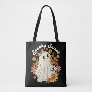 Bolsa Tote Fantasma Floral Doce e Assustador