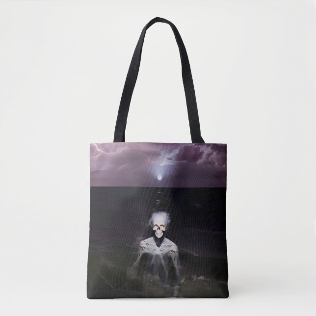 Bolsa Tote Fantasma no Mar - Pintura a Petróleo (Frente)