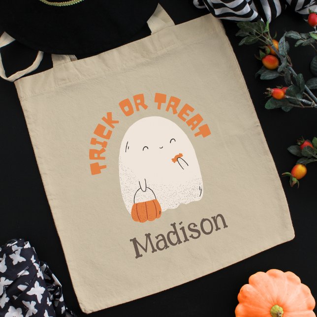 Bolsa Tote Fantasma Personalizado Halloween (Criador carregado)