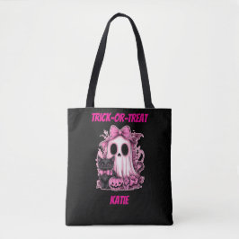 Bolsa Tote Fantasma Rosa-Gelado Personalizado Halloween