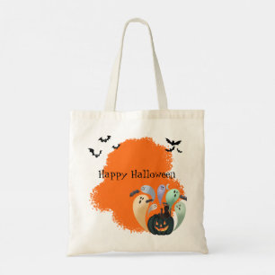 Bolsa Tote Fantasmas do Dia de as Bruxas engraçado e Pumpkin