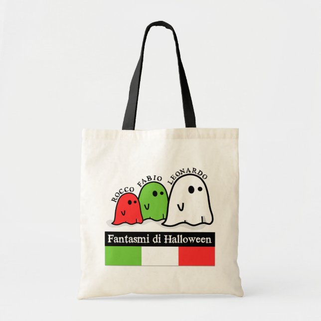 Bolsa Tote Fantasmas do Halloween Italiano, Fantasmi di Hallo (Frente)