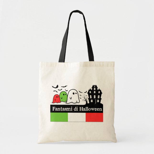 Bolsa Tote Fantasmas do Halloween Italiano, Fantasmi di Hallo (Frente)