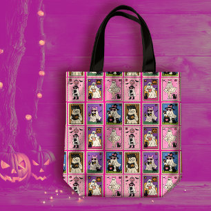 Bolsa Tote Fantasmas e Gatos Bonitos Póstolos Póspalos