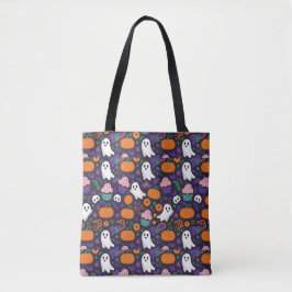 Bolsa Tote Fantasmas Festivos do Halloween e Pumpkins