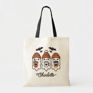 Bolsa Tote Fantasmas Personalizados de Halloween Fofo