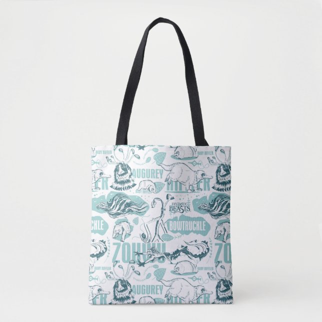 Bolsa Tote Fantastic Beasts Blue Pattern (Frente)