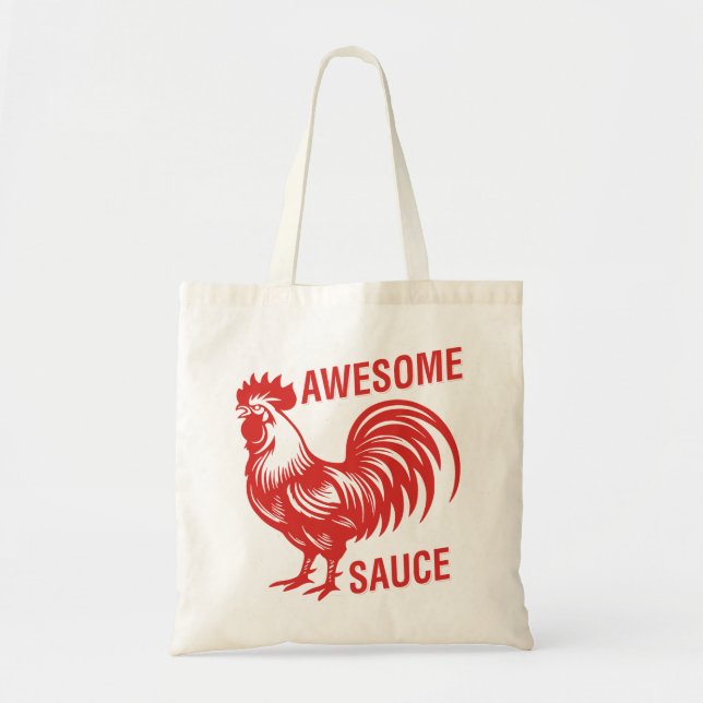 Bolsa Tote Fantástico Molho Rooster Engraçado (Frente)