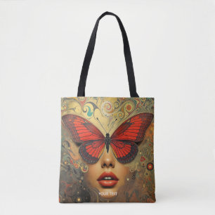 Bolsa Tote Fantasy Abstrato Bonito Borboletas Olhos
