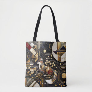 Bolsa Tote Fantasy Abstrato Fox Art