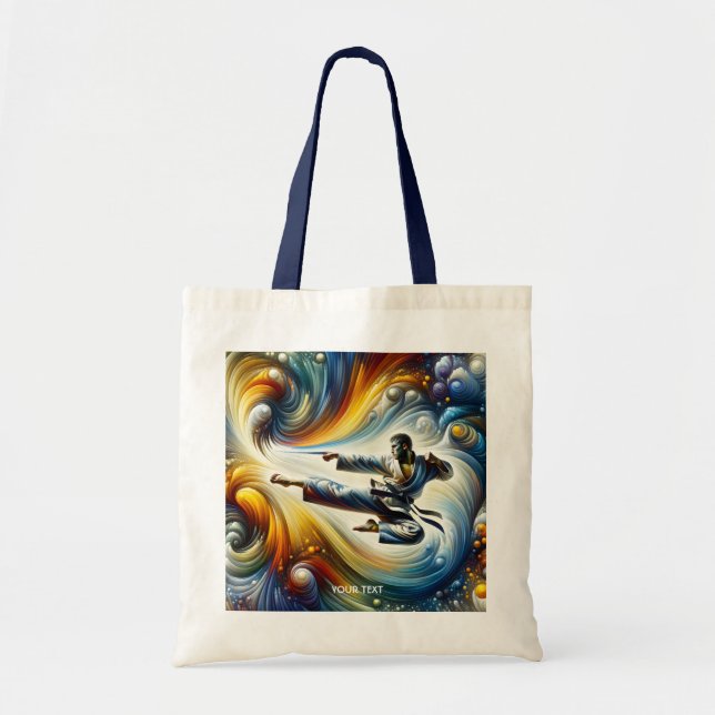 Bolsa Tote Fantasy - Abstrato Karate Drawing (Frente)
