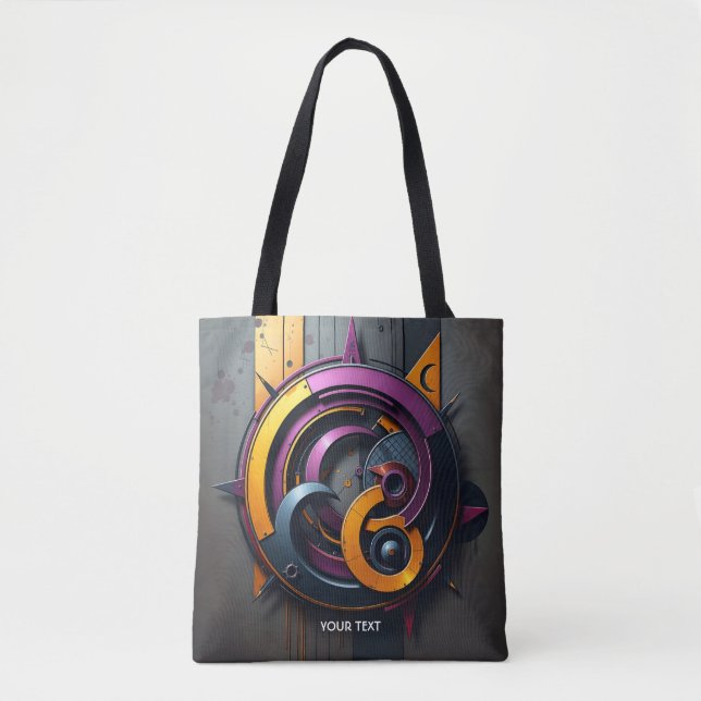 Bolsa Tote Fantasy Abstrato Laranja Bonito (Frente)