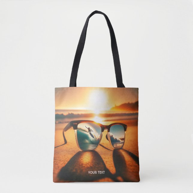 Bolsa Tote Fantasy Bons Óculos Sunset Beach (Frente)