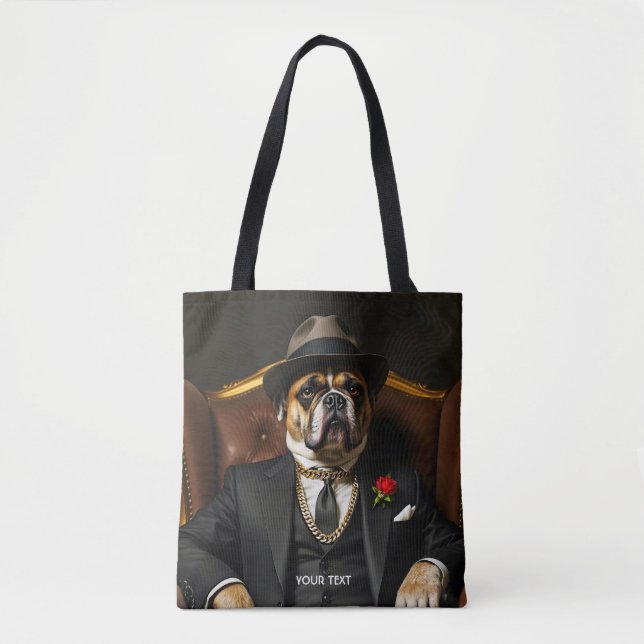 Bolsa Tote Fantasy Cachorro Negra (Frente)