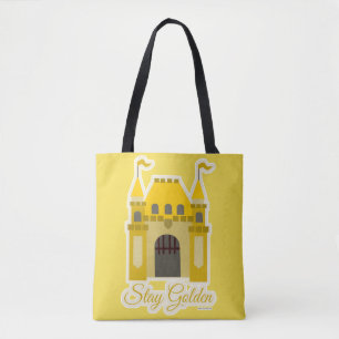 Bolsa Tote Fantasy Castle Toon Motto, Ouro Fantasia