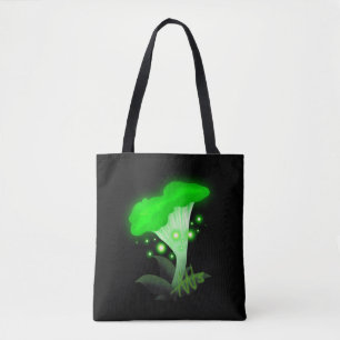 Bolsa Tote Fantasy Chanterelle Glossudo Cogumelo Verde