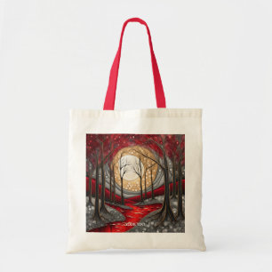 Bolsa Tote Fantasy Cuide Forest Night Red