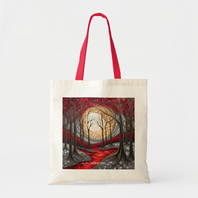 Bolsa Tote Fantasy Cuide Forest Night Red (Frente)