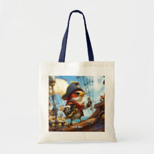Bolsa Tote Fantasy Cute Bird Pirate