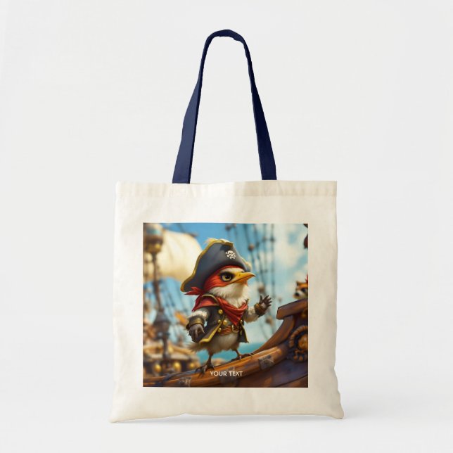 Bolsa Tote Fantasy Cute Bird Pirate (Frente)