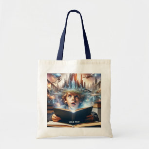 Bolsa Tote Fantasy Cute Boy City Book