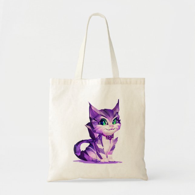 Bolsa Tote Fantasy Cute Kawaii baby Cheshire kitten (Frente)