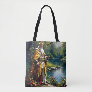 Bolsa Tote Fantasy Cute King A Pescar Em Rio