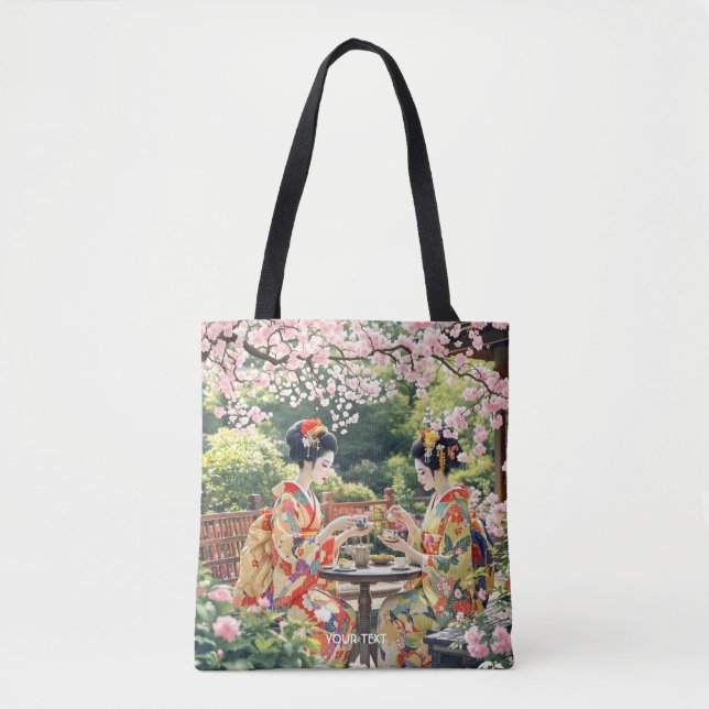 Bolsa Tote Fantasy Cute Kioto Garden Tea (Frente)