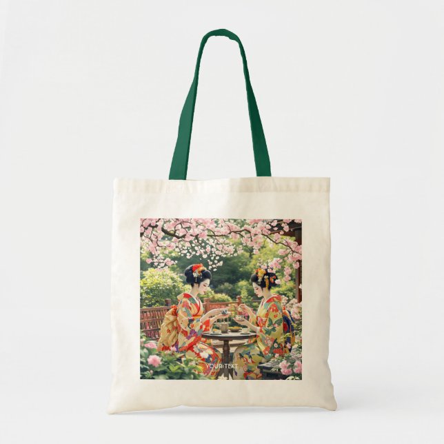 Bolsa Tote Fantasy Cute Kioto Garden Tea (Frente)