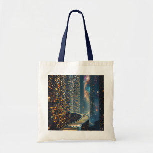 Bolsa Tote Fantasy Cute Library Stairs Space