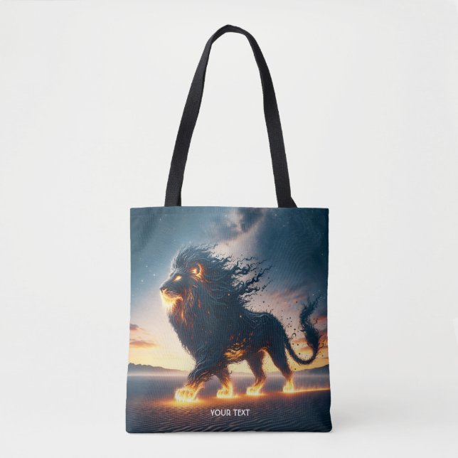 Bolsa Tote Fantasy Cute Lion Desert Fire (Frente)