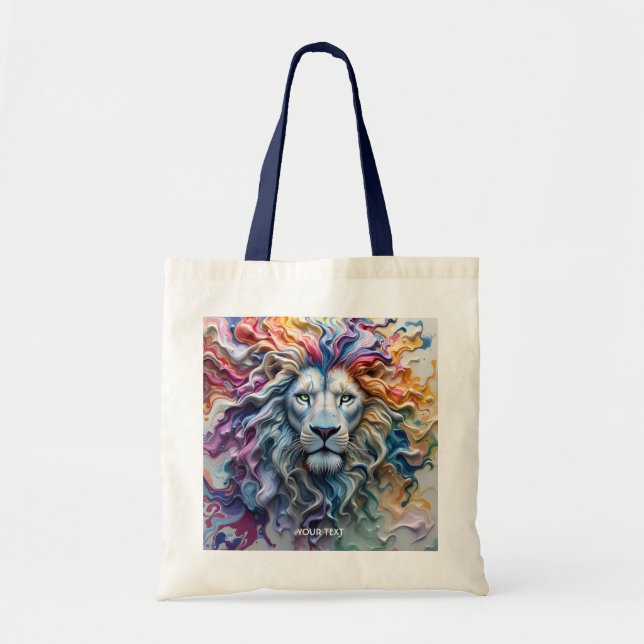Bolsa Tote Fantasy Cute Melting Wax Lion (Frente)