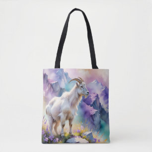 Bolsa Tote Fantasy Cute Mountain Goat Meadow