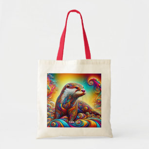 Bolsa Tote Fantasy Cute Otter Colors Dance