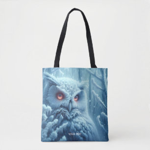 Bolsa Tote Fantasy Cute Owl Snow Winter