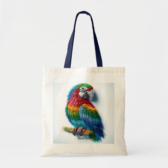 Bolsa Tote Fantasy Cute Paper Clips Bird (Frente)