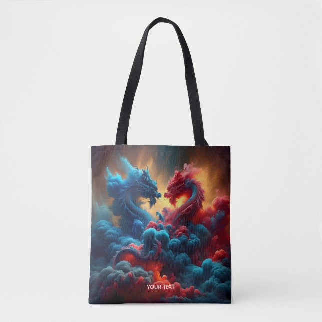 Bolsa Tote Fantasy Cute Red Dragon (Frente)