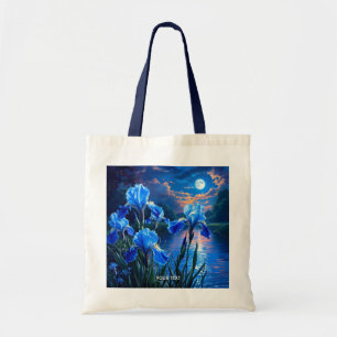 Bolsa Tote Fantasy Cute River Blue Irises
