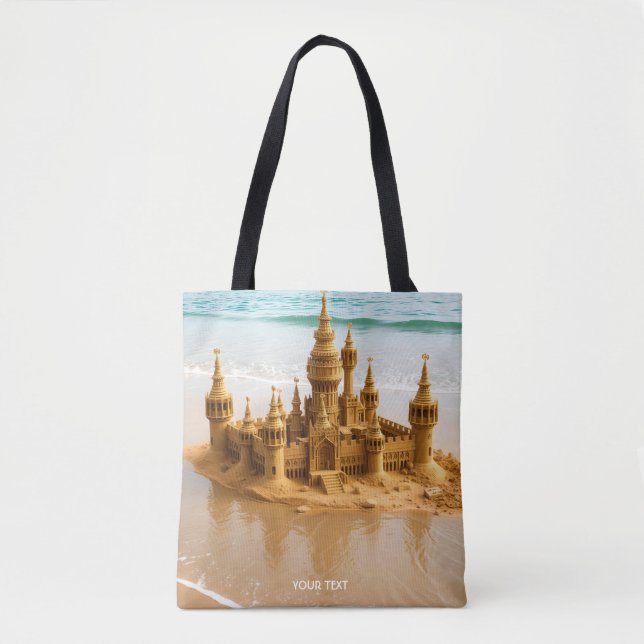 Bolsa Tote Fantasy Cute Sand Castle Beach (Frente)