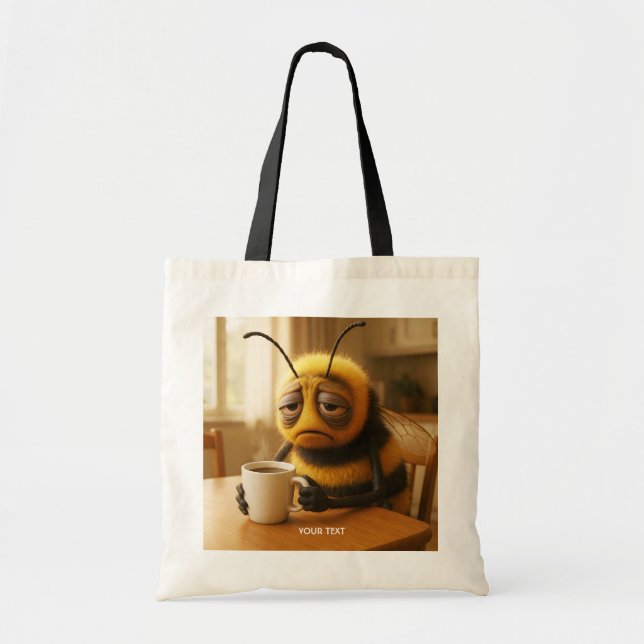 Bolsa Tote Fantasy Cute Very Tired Bee (Frente)