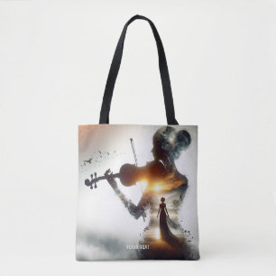 Bolsa Tote Fantasy Cute Violin Girl Sun