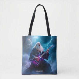 Bolsa Tote Fantasy Cute Wizard Tocando Violão