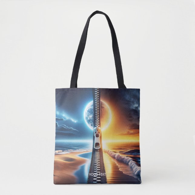 Bolsa Tote Fantasy Cute Zipper Night Day (Frente)