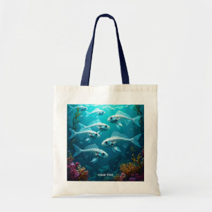 Bolsa Tote Fantasy - Escola de Peixe de Esqueleto