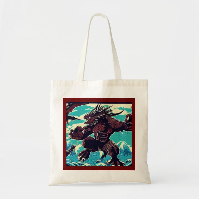 Bolsa Tote Fantasy Kaiju Anime - Corte 3 (Frente)