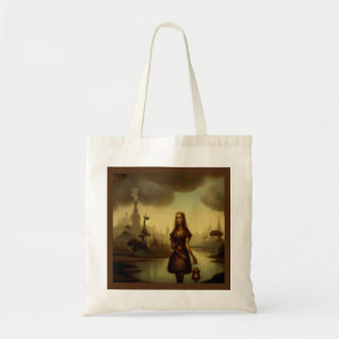 Bolsa Tote Fantasy Painting 4 - Menina Segurando Lanterna