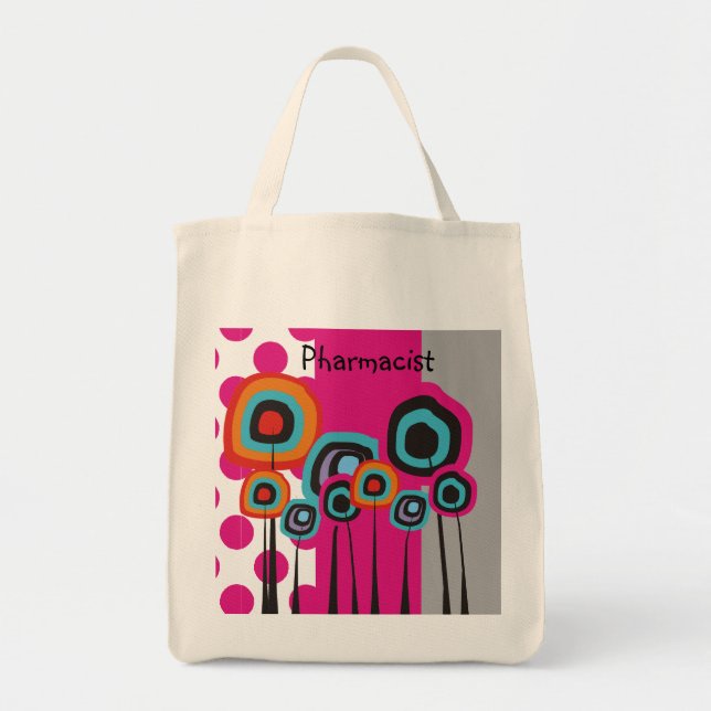 Bolsa Tote Farmacêutico FlowersTote lunático (Frente)