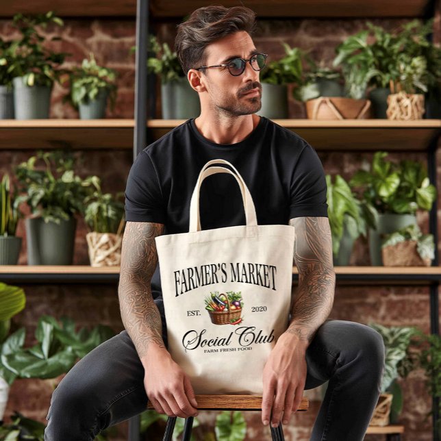 Bolsa Tote Farmers Market Fresh Food Tote Bag (Criador carregado)
